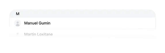 The import and export screen