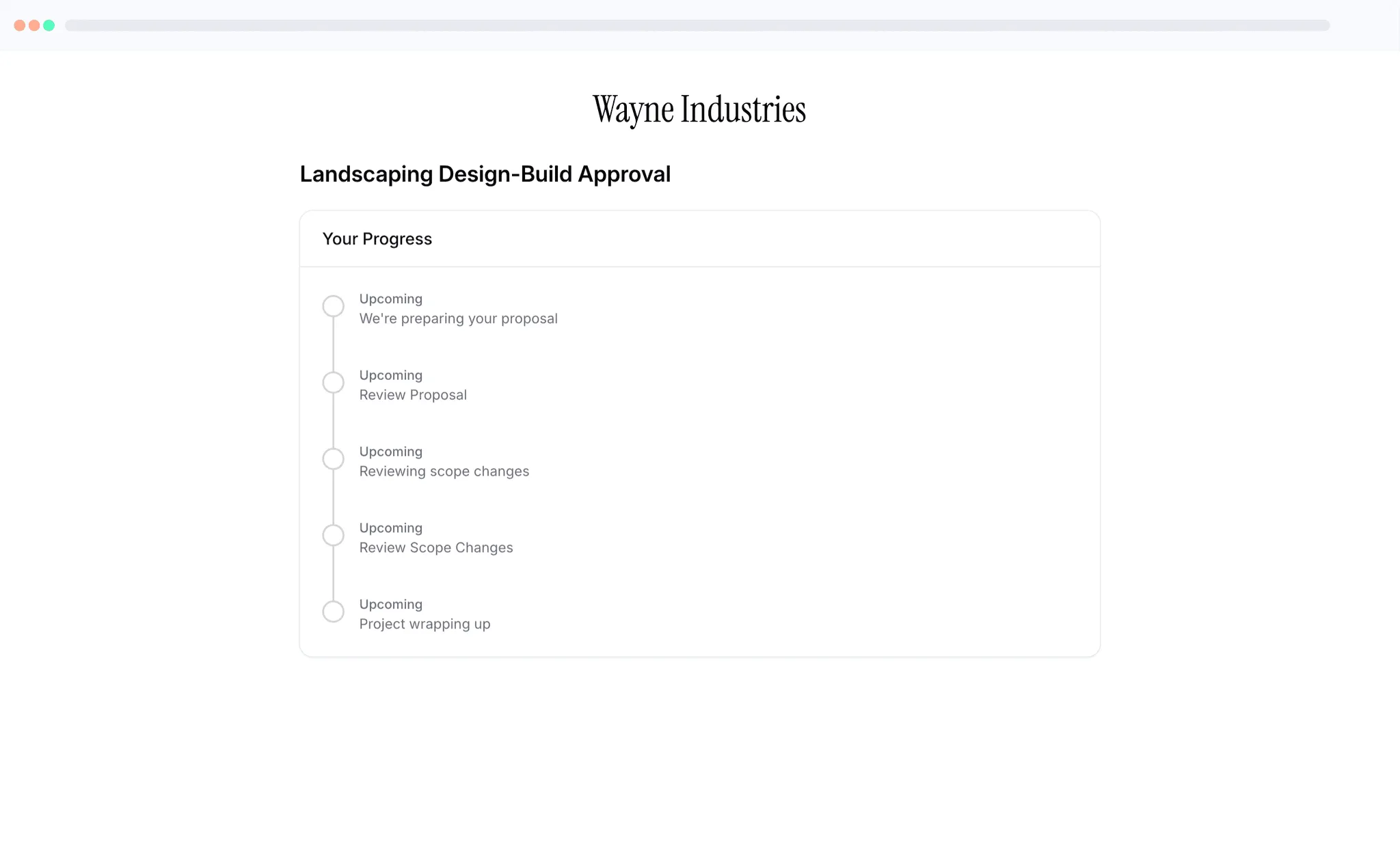 Lattney client portal with steps