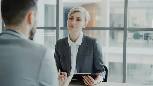 A hiring manager at their desk