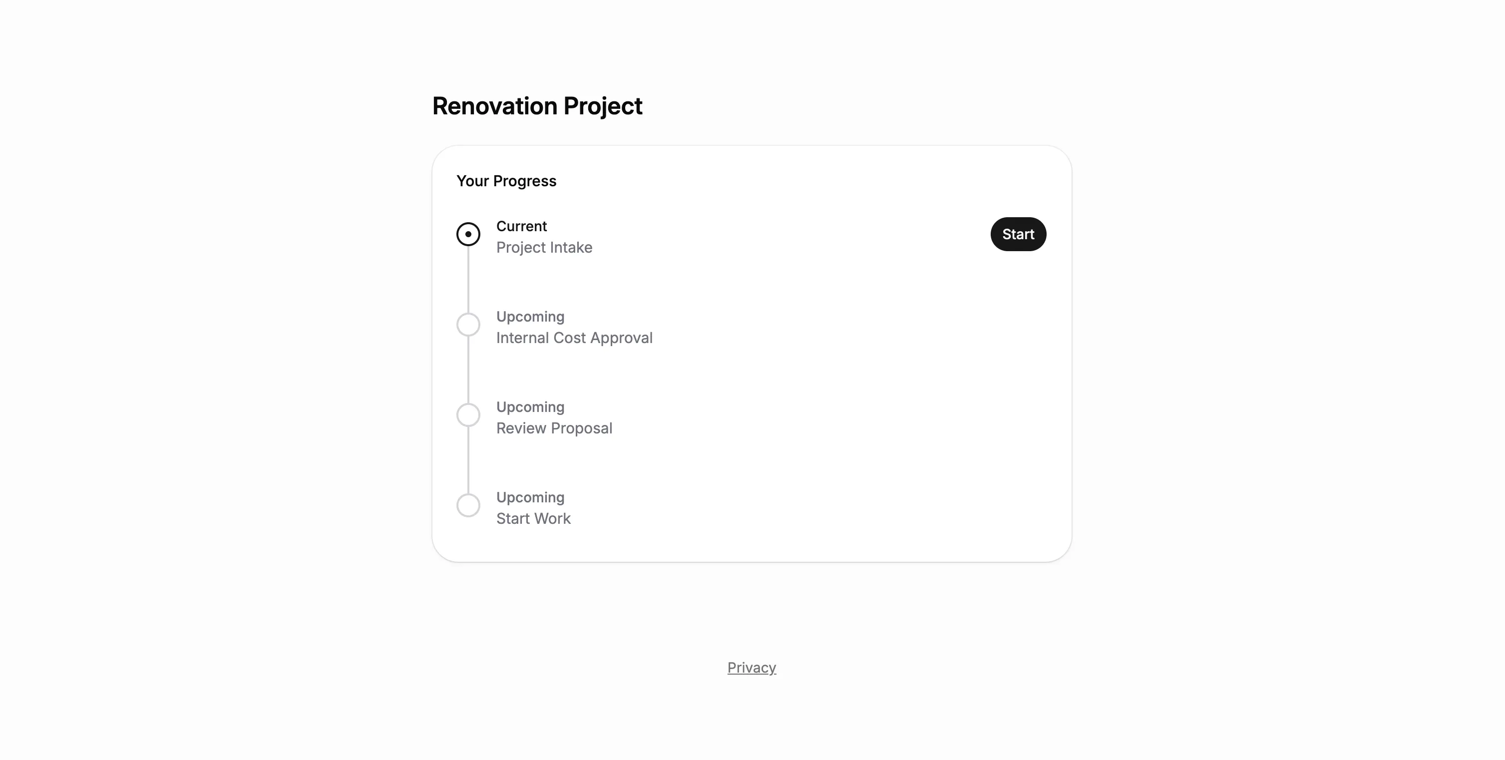 The Renovation Project steps in Lattney, from project intake to start work