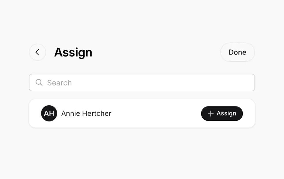 Assigning a workflow step to a teammate